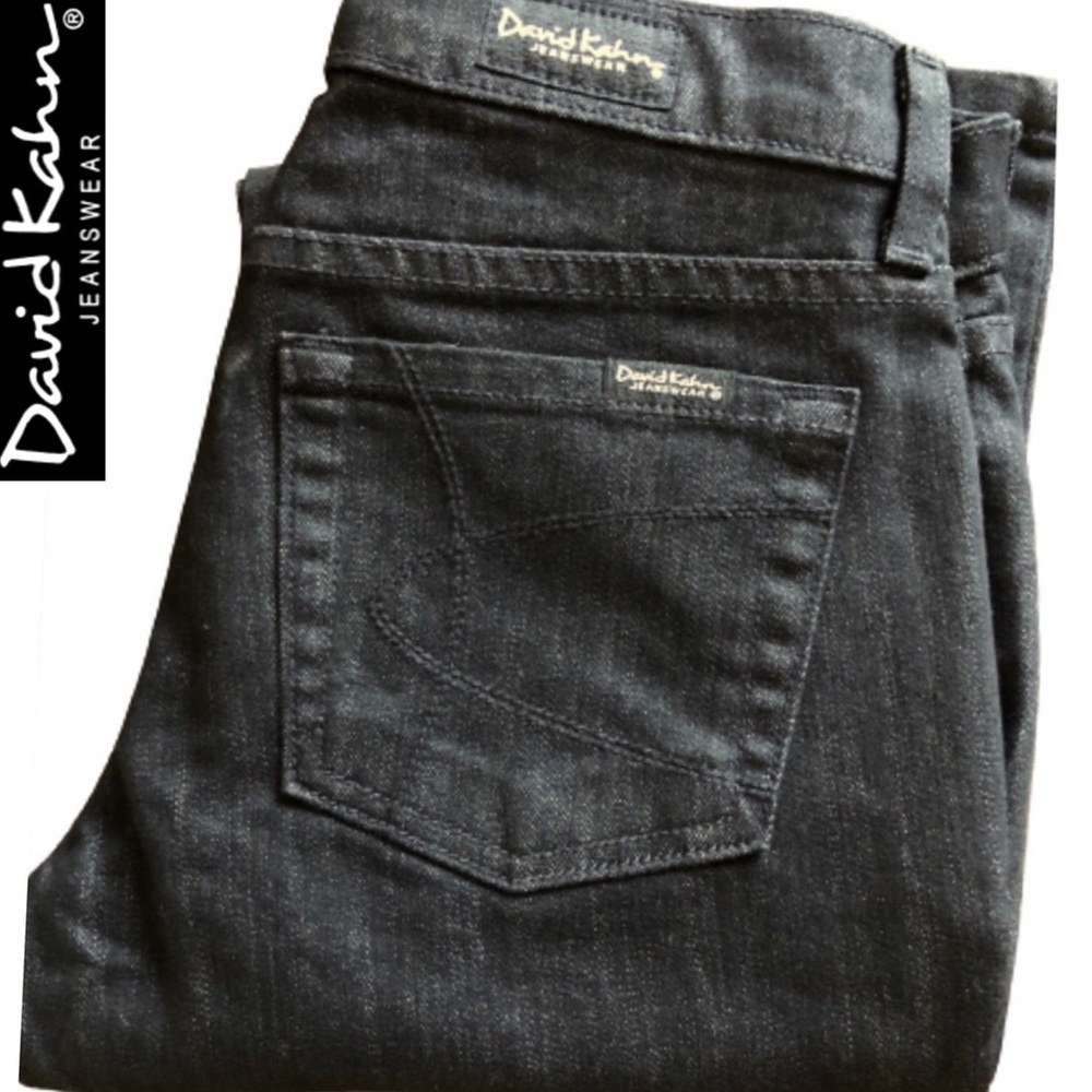 DAVID KAHN Vintage Mid Rise Bootcut Jeans Size 25 Black NEW